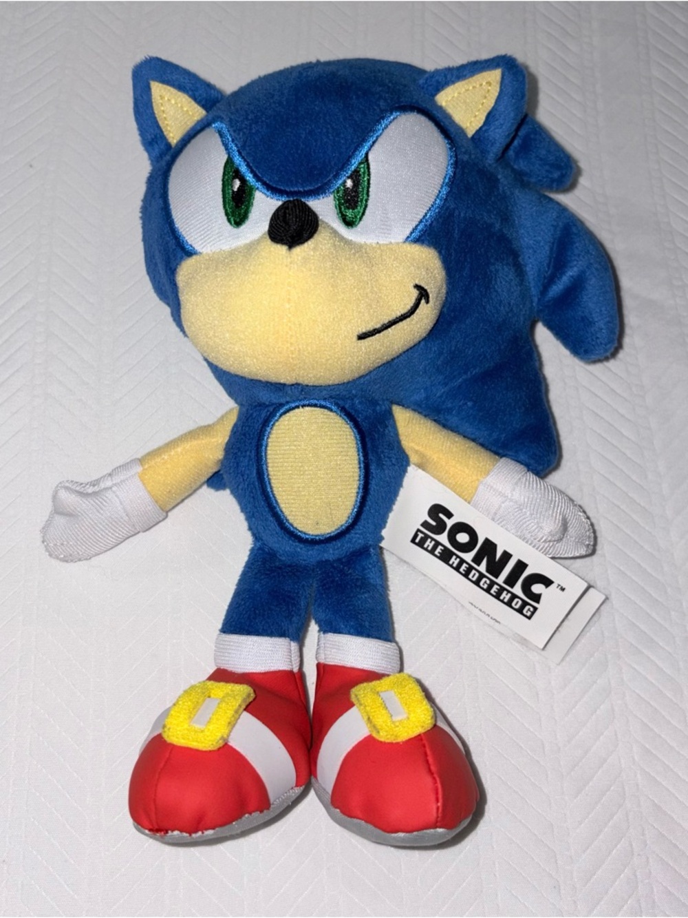 Sonic The Hedgehog Plush Sega Blue Gamer Retro Cartoon Character Toy 10”